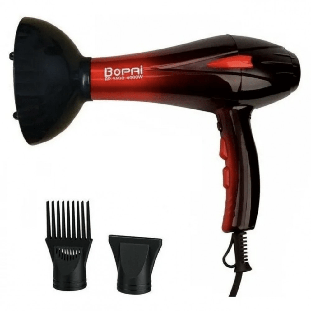SECADOR DE CABELLO BOPAI 5500 PROFESIONAL 4000W CON LUZ Y PERFUME