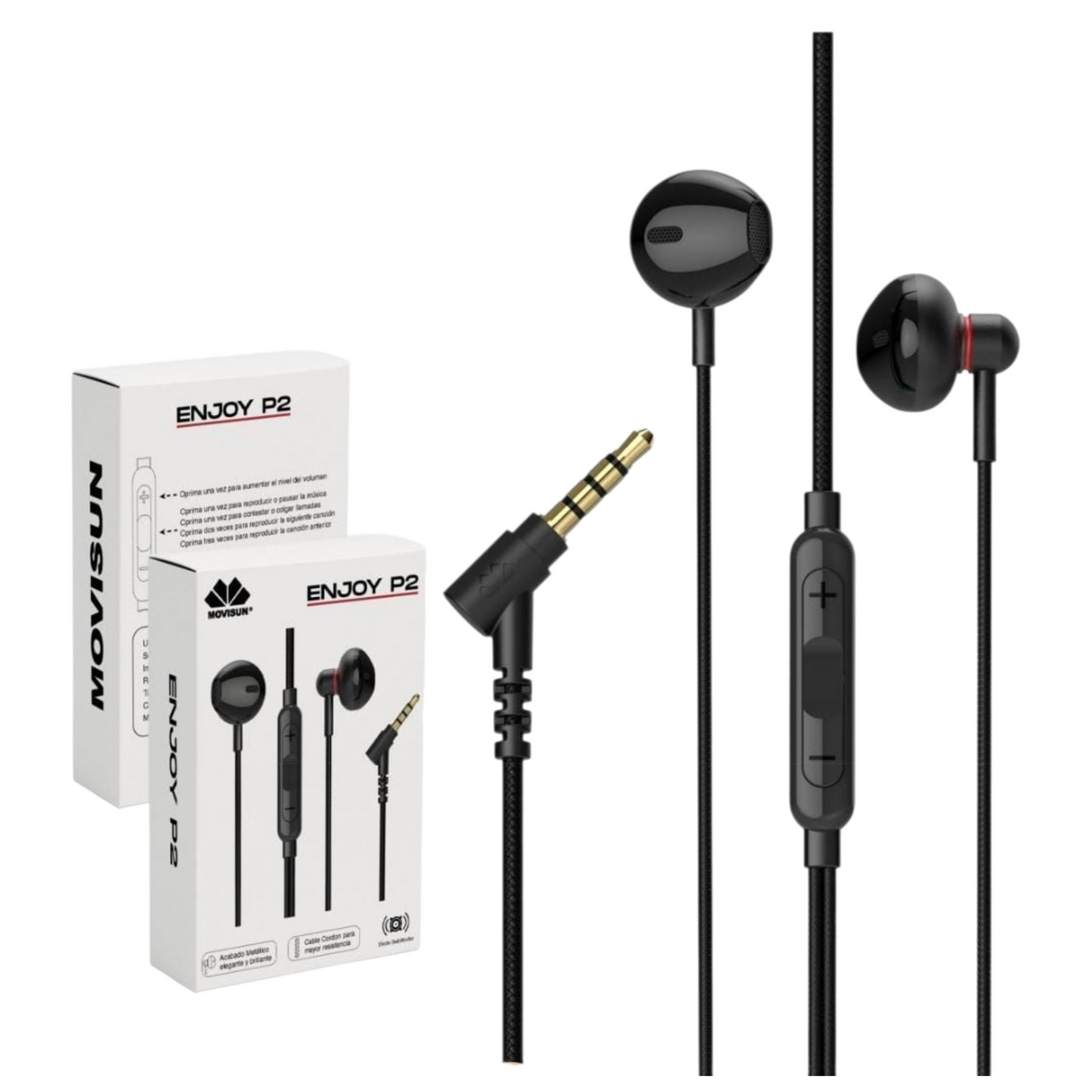 AUDÍFONOS MOVISUN ENJOY-P2 – SONIDO ESTÉREO Y CABLE RESISTENTE
