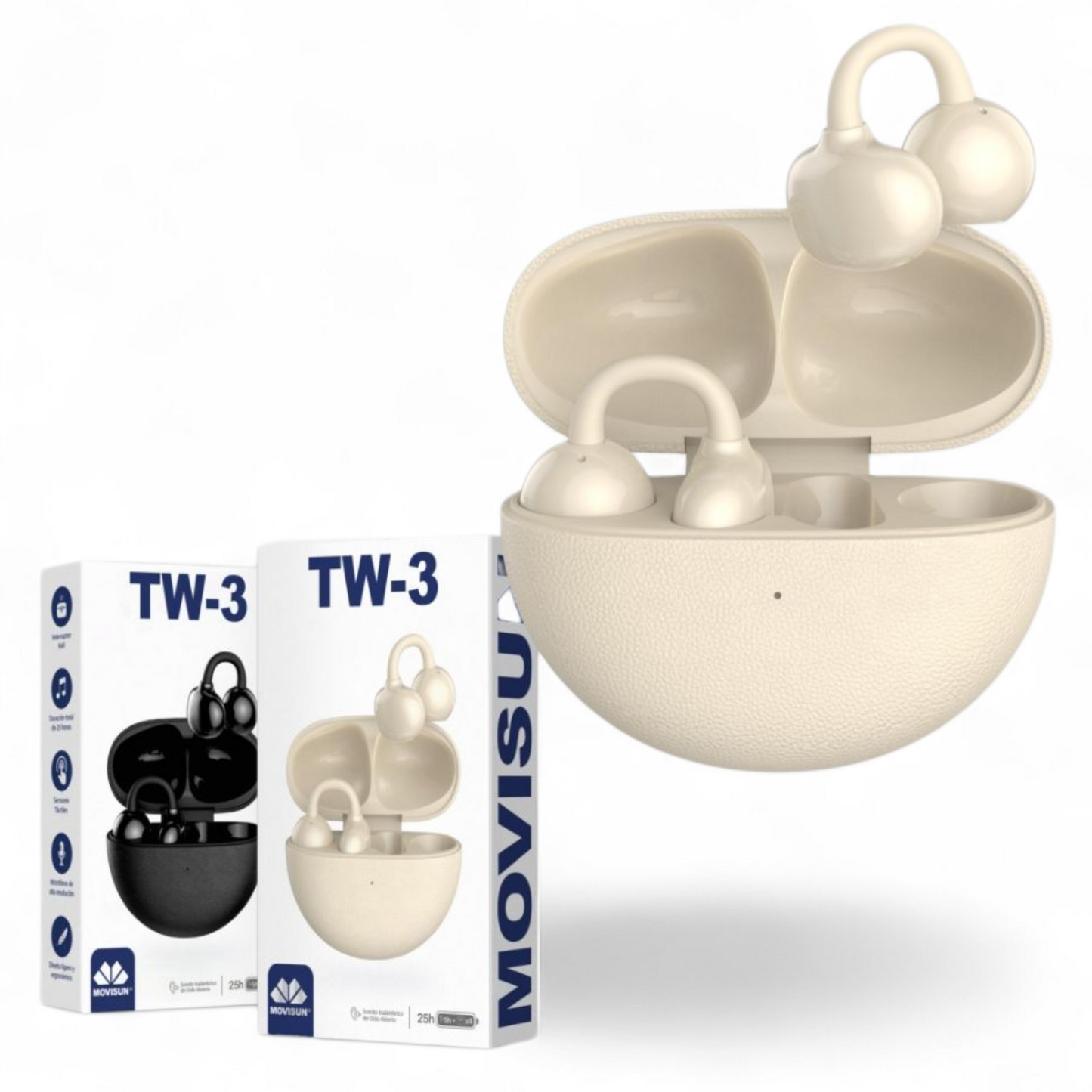 AUDÍFONOS INALÁMBRICOS CONDUCCION OSEA MOVISUN TW-3