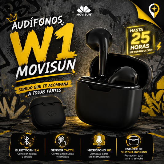 AUDÍFONOS BLUETOOTH W1 MOVISUN