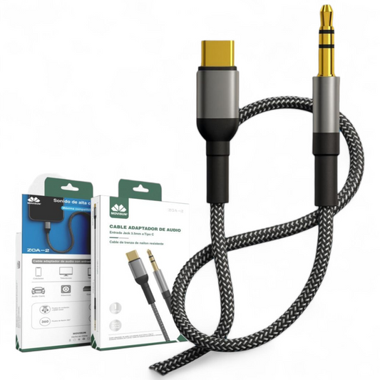 CABLE ADAPTADOR DE AUDIO MOVISUN ZCA-2 – TIPO C A JACK 3.5MM